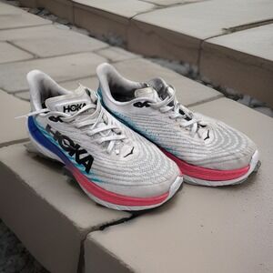 HOKA Mach 5 Women's Running Shoes | Size 9.5 | White Blue Pink